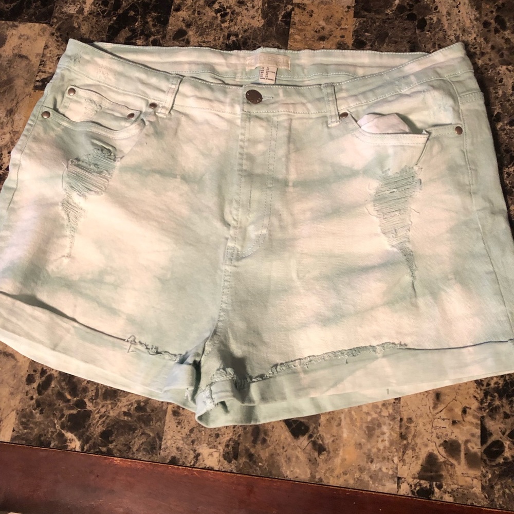 Mint Tie dye shorts